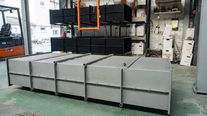 Structure métallique après revêtement en poudre Rouen